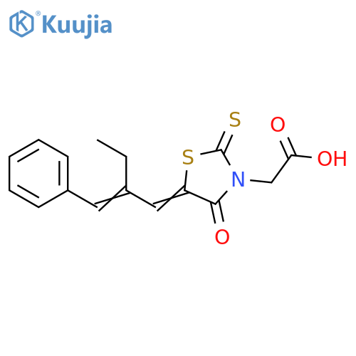 4-Oxo-5-2-(phenylmethylene)butylidene-2-thioxo-3-thiazolidineacetic Acid structure