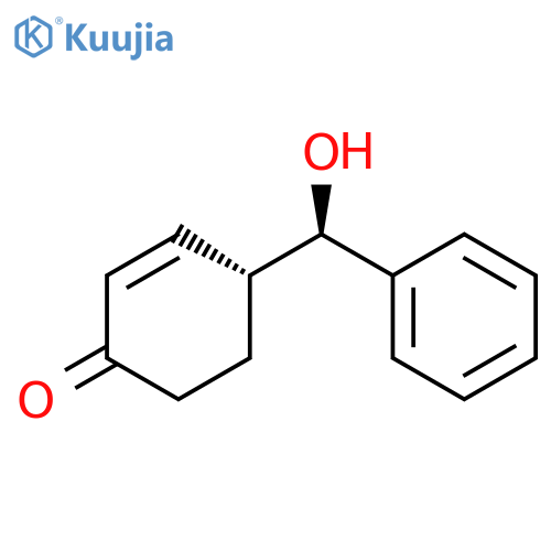 2-Cyclohexen-1-one, 4-[(R)-hydroxyphenylmethyl]-, (4R)-rel- structure