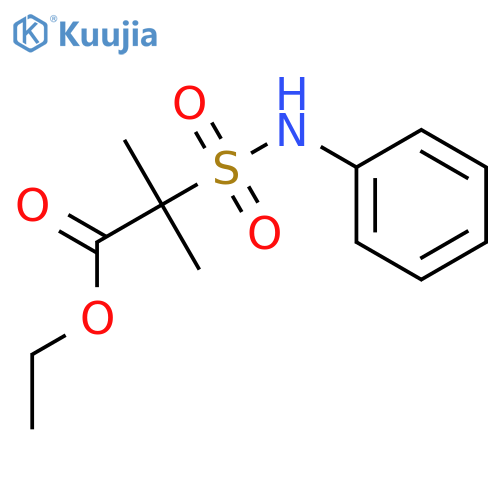 Ethyl 2-methyl-2-(phenylsulfamoyl)propanoate structure