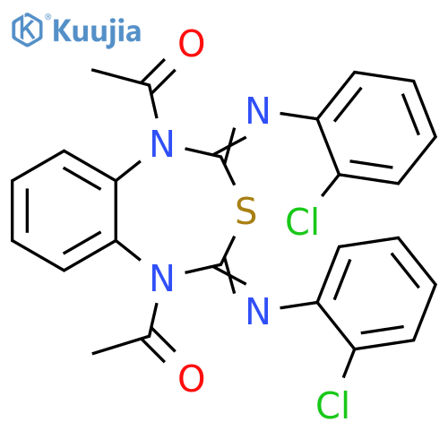 3,1,5-Benzothiadiazepine-2,4-diimine, 1,5-diacetyl-N,N'-bis(2-chlorophenyl)-1,5-dihydro- (9CI) structure