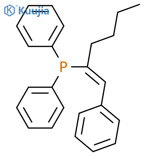 Phosphine, diphenyl[(1E)-1-(phenylmethylene)pentyl]- structure