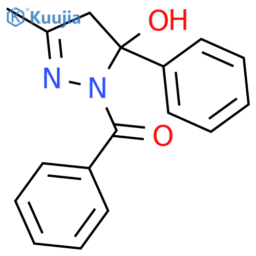 1H-Pyrazol-5-ol, 1-benzoyl-4,5-dihydro-3-methyl-5-phenyl- structure