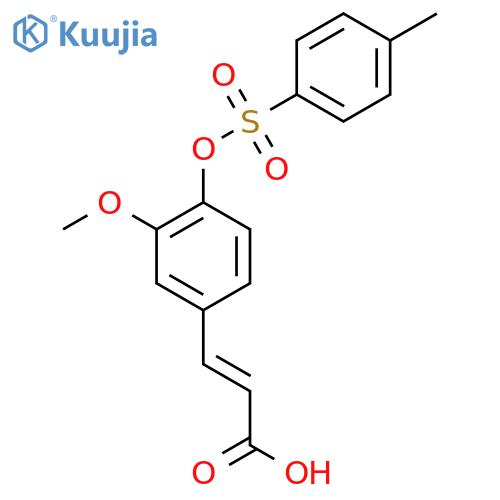 (2E)-3-{3-methoxy-4-(4-methylbenzenesulfonyl)oxyphenyl}prop-2-enoic acid structure