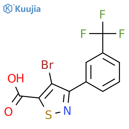 5-Isothiazolecarboxylicacid, 4-bromo-3-[3-(trifluoromethyl)phenyl]- structure