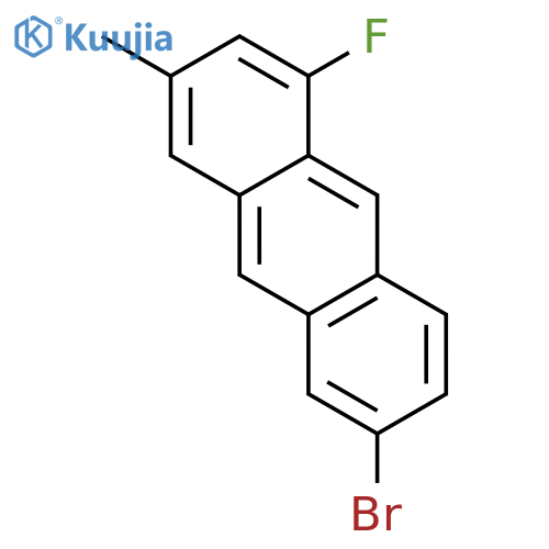 Anthracene, 6-bromo-1-fluoro-3-methyl- structure