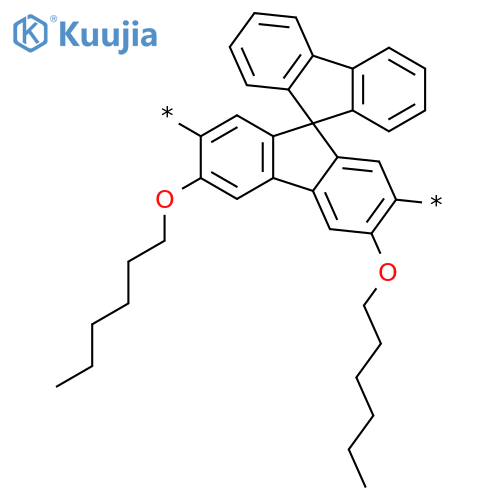 POLY[3,6-BIS(HEXYLOXY)-9,9'-SPIROBI[9H-FLUORENE]-2,7-DIYL] structure