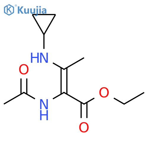 2-Butenoic acid, 2-(acetylamino)-3-(cyclopropylamino)-, ethyl ester,(2Z)- structure