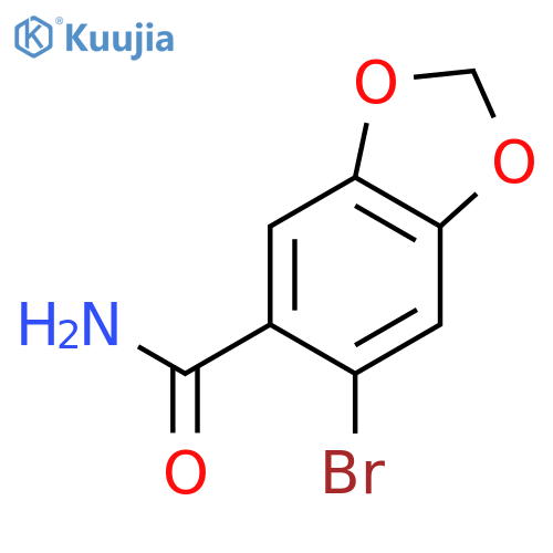 6-Bromo-1,3-benzodioxole-5-carboxamide structure