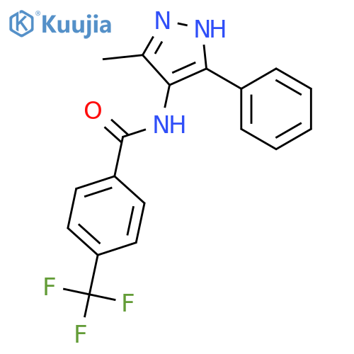 Benzamide, N-(3-methyl-5-phenyl-1H-pyrazol-4-yl)-4-(trifluoromethyl)- structure