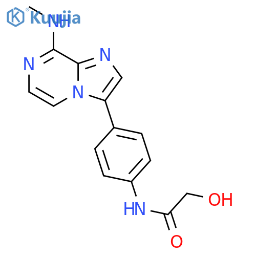 Acetamide,2-hydroxy-N-[4-[8-(methylamino)imidazo[1,2-a]pyrazin-3-yl]phenyl]- structure