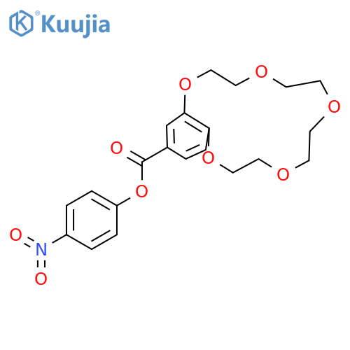 4'-(4-nitrophenoxycarbonyl)benzo-15-crown-5 structure
