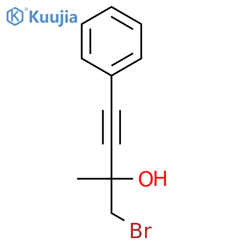 1-Bromo-2-methyl-4-phenylbut-3-yn-2-ol structure