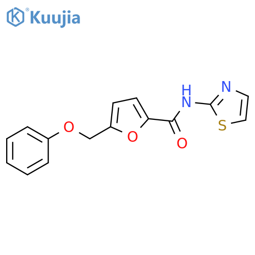5-(phenoxymethyl)-N-(1,3-thiazol-2-yl)furan-2-carboxamide structure
