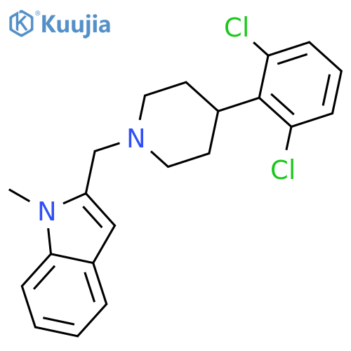 1H-Indole, 2-[[4-(2,6-dichlorophenyl)-1-piperidinyl]methyl]-1-methyl- structure