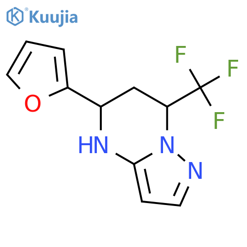 5-(furan-2-yl)-7-(trifluoromethyl)-4H,5H,6H,7H-pyrazolo1,5-apyrimidine structure