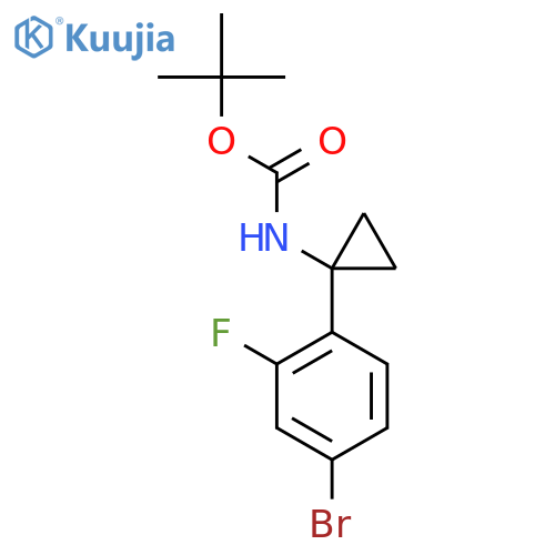 tert-butyl N-1-(4-bromo-2-fluorophenyl)cyclopropylcarbamate structure