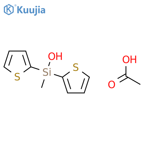 Silanol, methyldi-2-thienyl-, acetate structure