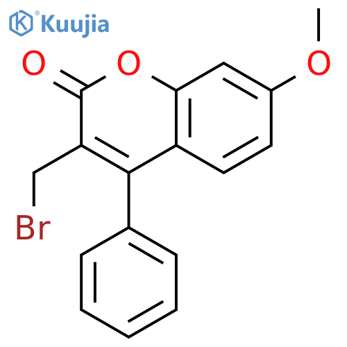 2H-1-Benzopyran-2-one, 3-(bromomethyl)-7-methoxy-4-phenyl- structure