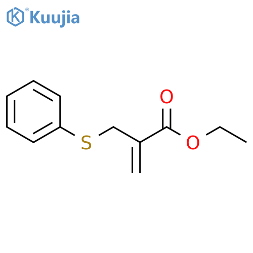 2-Propenoic acid, 2-[(phenylthio)methyl]-, ethyl ester structure