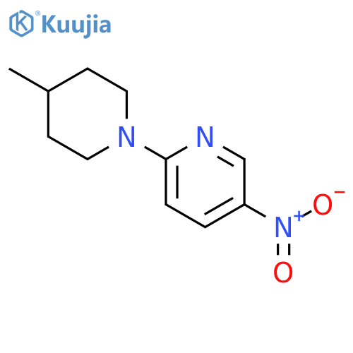 2-(4-methyl-1-piperidinyl)-5-nitropyridine structure
