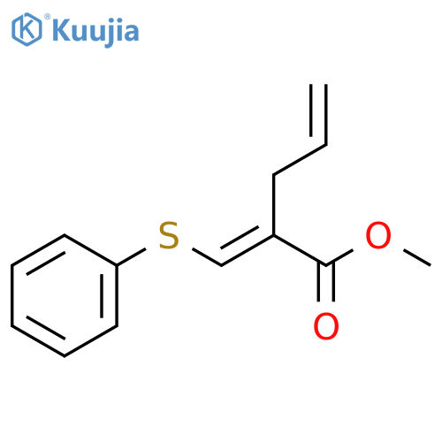 4-Pentenoic acid, 2-[(phenylthio)methylene]-, methyl ester, (E)- structure