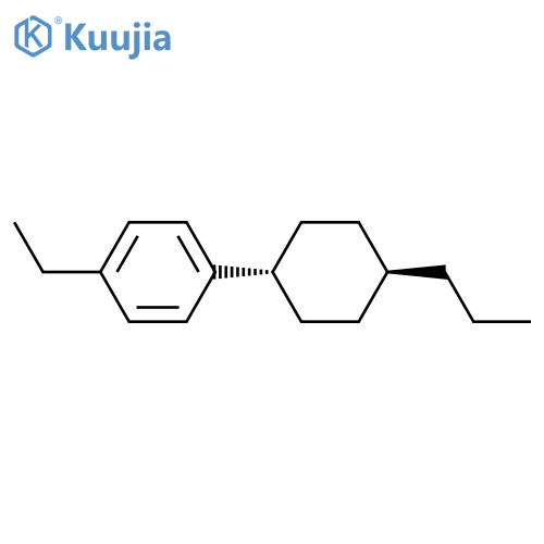 trans-1-ethyl-4-(4-propylcyclohexyl)benzene structure