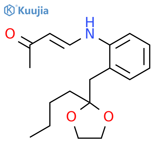3-Buten-2-one, 4-[[2-[(2-butyl-1,3-dioxolan-2-yl)methyl]phenyl]amino]- structure
