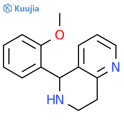 1,6-NAPHTHYRIDINE, 5,6,7,8-TETRAHYDRO-5-(2-METHOXYPHENYL)- structure