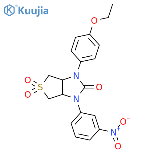 1-(4-ethoxyphenyl)-3-(3-nitrophenyl)-hexahydro-1H-5lambda6-thieno3,4-dimidazole-2,5,5-trione structure