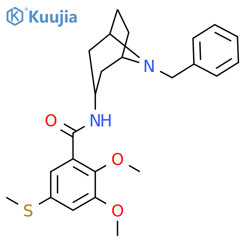 N-(8-benzyl-8-azabicyclo[3.2.1]oct-3-yl)-2,3-dimethoxy-5-(methylsulfanyl)benzamide structure