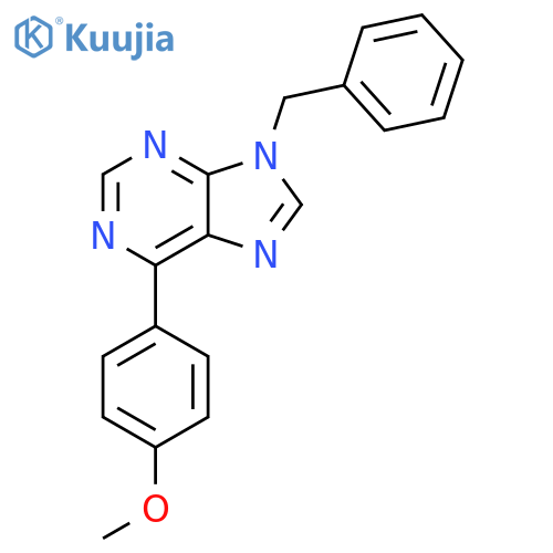 9H-Purine, 6-(4-methoxyphenyl)-9-(phenylmethyl)- structure