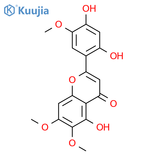 2-(2,4-dihydroxy-5-methoxyphenyl)-5-hydroxy-6,7-dimethoxy-4H-chromen-4-one structure