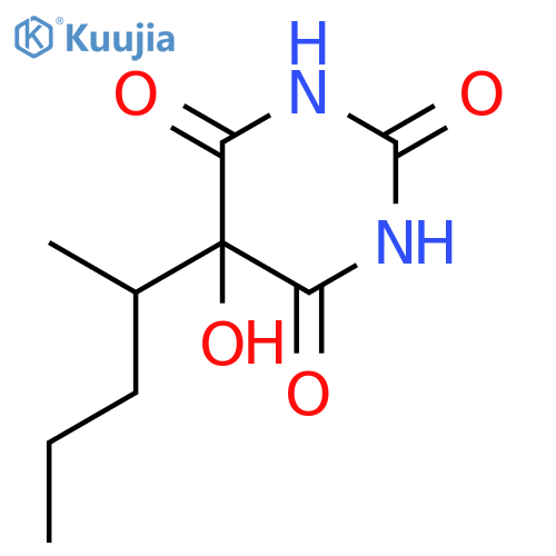 2,4,6(1H,3H,5H)-Pyrimidinetrione, 5-hydroxy-5-(1-methylbutyl)- structure
