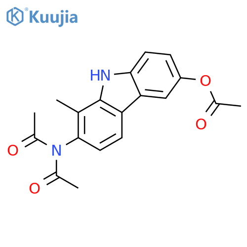 Acetamide, N-acetyl-N-[6-(acetyloxy)-1-methyl-9H-carbazol-2-yl]- structure