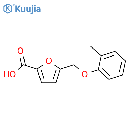 5-(2-methylphenoxy)methylfuran-2-carboxylic acid structure