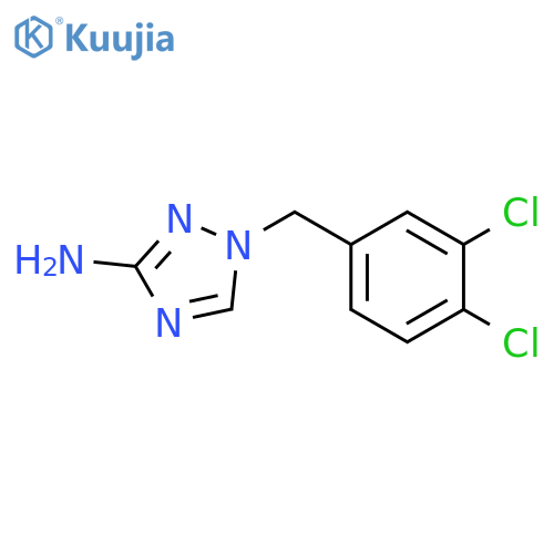 1-(3,4-dichlorophenyl)methyl-1H-1,2,4-triazol-3-amine structure
