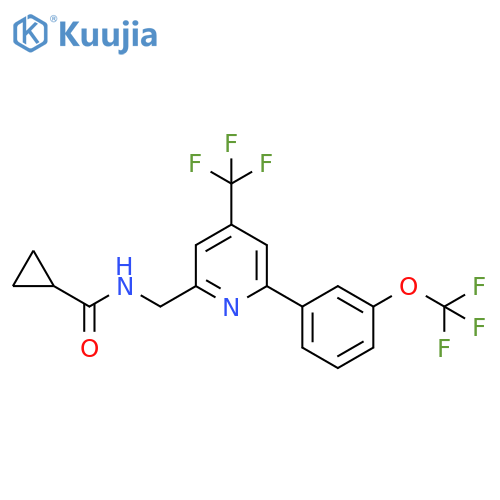 Cyclopropanecarboxamide, N-[[6-[3-(trifluoromethoxy)phenyl]-4-(trifluoromethyl)-2-pyridinyl]methyl]- structure