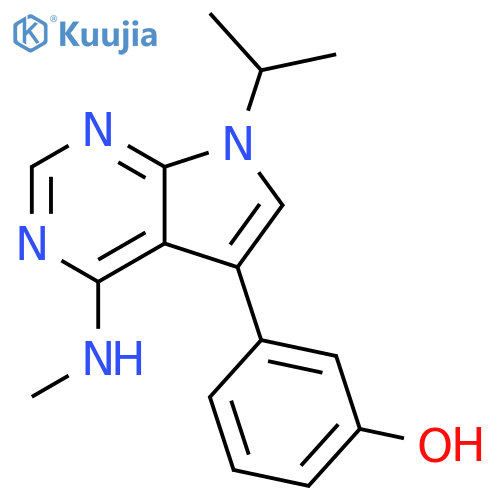 Phenol,3-[4-(methylamino)-7-(1-methylethyl)-7H-pyrrolo[2,3-d]pyrimidin-5-yl]- structure