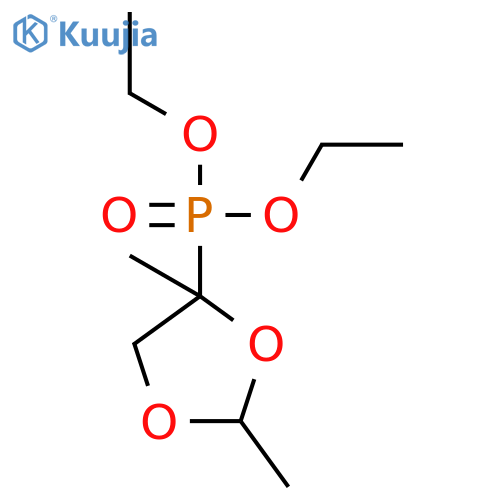 PHOSPHONIC ACID, (2,4-DIMETHYL-1,3-DIOXOLAN-4-YL)-, DIETHYL ESTER structure
