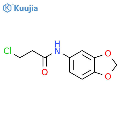 N-(2H-1,3-Benzodioxol-5-yl)-3-chloropropanamide structure