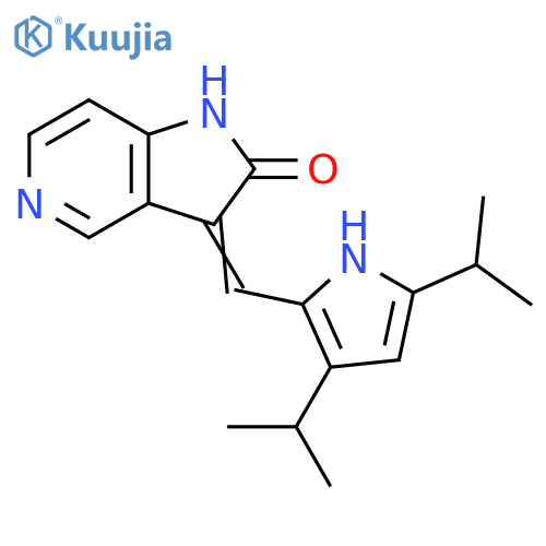 2H-Pyrrolo[3,2-c]pyridin-2-one, 3-[[3,5-bis(1-methylethyl)-1H-pyrrol-2-yl]methylene]-1,3-dihydro- structure