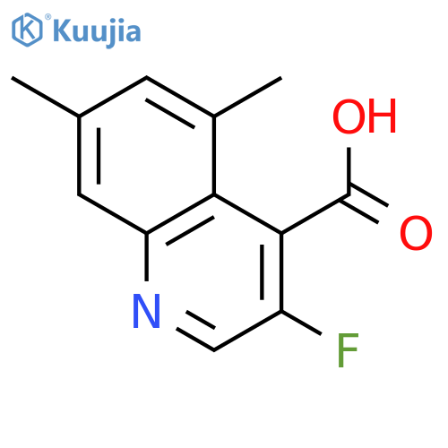 4-Quinolinecarboxylic acid, 3-fluoro-5,7-dimethyl- structure