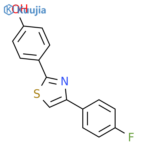 4-[4-(4-fluorophenyl)-1,3-thiazol-2-yl]phenol structure