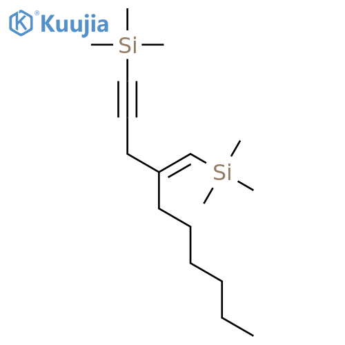 Silane, trimethyl[(4E)-4-[(trimethylsilyl)methylene]-1-decynyl]- structure