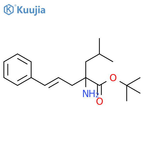 4-Pentenoic acid, 2-amino-2-(2-methylpropyl)-5-phenyl-, 1,1-dimethylethyl ester, (4E)- structure