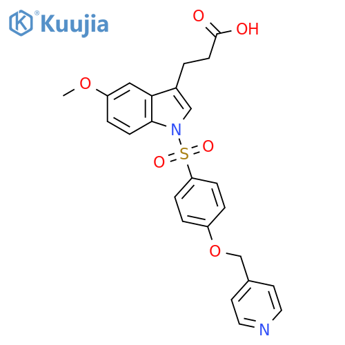 1H-Indole-3-propanoic acid,5-methoxy-1-[[4-(4-pyridinylmethoxy)phenyl]sulfonyl]- structure