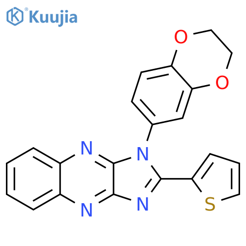 1-(2,3-dihydro-1,4-benzodioxin-6-yl)-2-(thiophen-2-yl)-1H-imidazo4,5-bquinoxaline structure