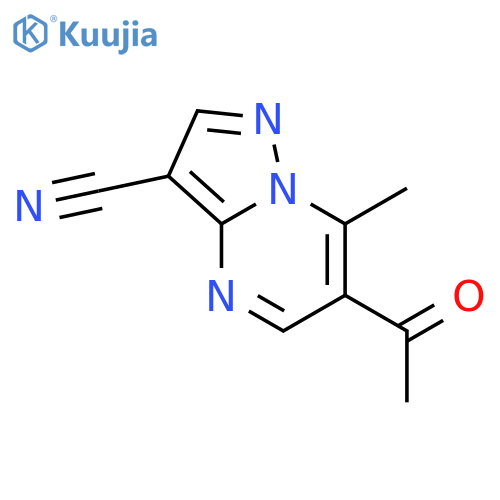 Pyrazolo[1,5-a]pyrimidine-3-carbonitrile,6-acetyl-7-methyl- structure