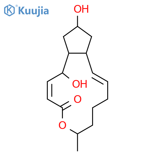 4H-Cyclopent[f]oxacyclotridecin-4-one,1,6,7,8,9,11a,12,13,14,14a-decahydro-1,13-dihydroxy-6-methyl-,(1R,2E,6S,10E,11aS,13R,14aR)- structure
