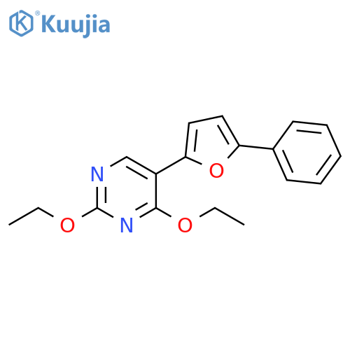 Pyrimidine, 2,4-diethoxy-5-(5-phenyl-2-furanyl)- structure